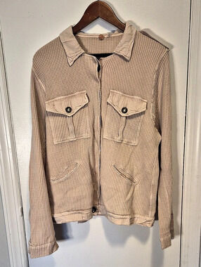 Free People Utility Jacket in Beige